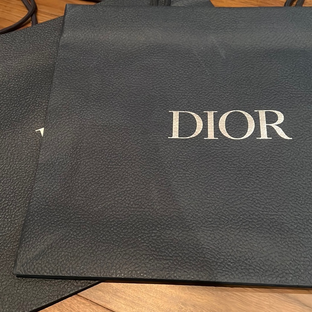 Dior Black Shopping Bag with Silver Logo